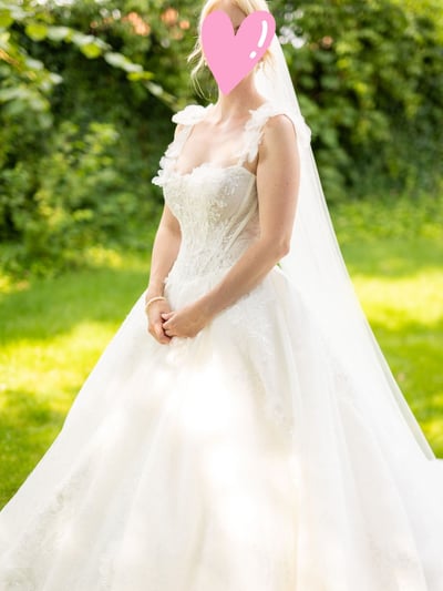 Martina Liana Couture Kleid ivory 1704