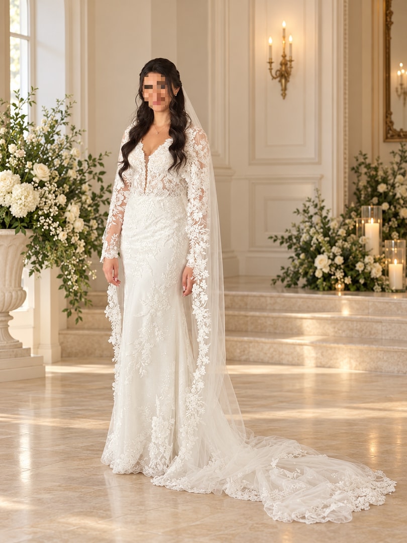 St. Patrick Aude – Designer Brautkleid Gr. 38 mit Spitze