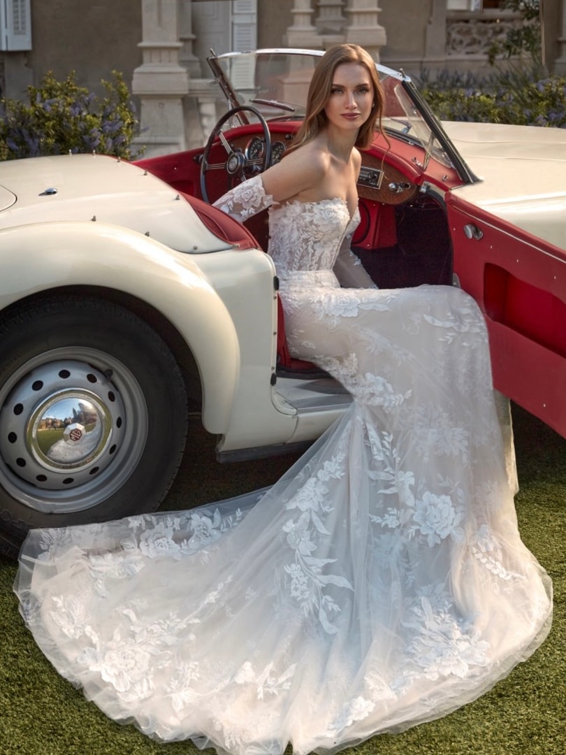 St. Patrick Aude – Designer Brautkleid Gr. 38 mit Spitze