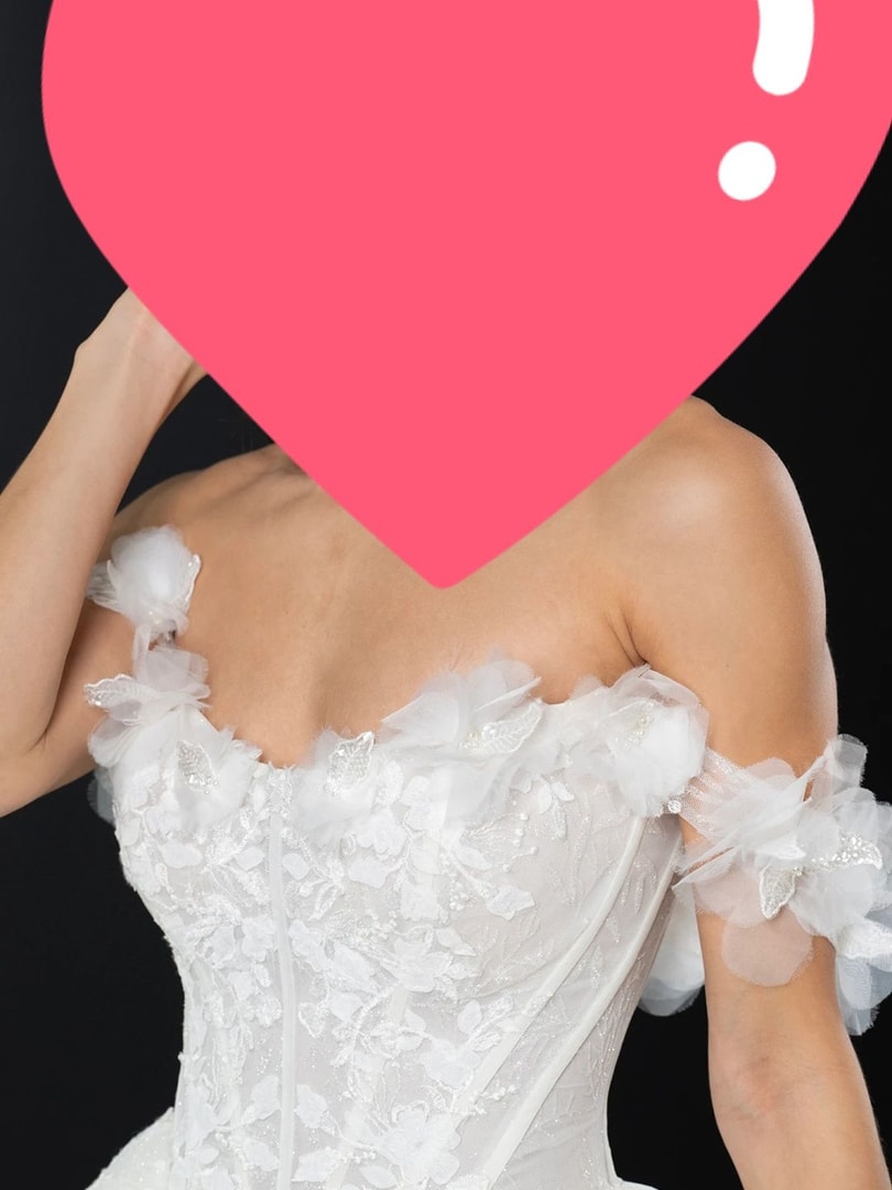 Martina Liana Couture Kleid ivory 1704
