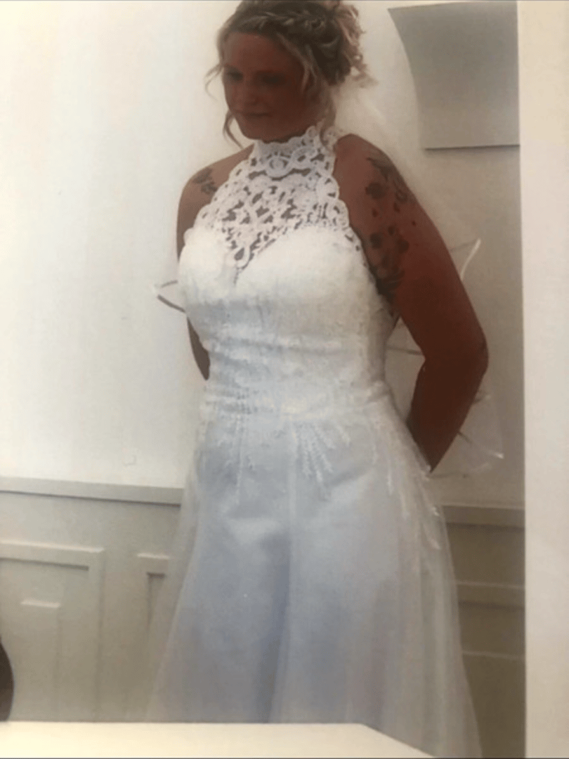 Brautkleid , Glitzer Tüll 