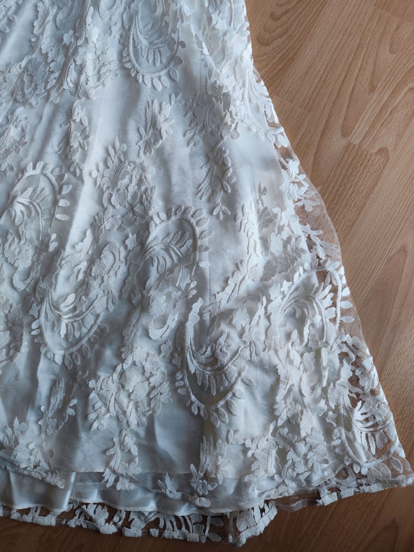 Gina Bacconi Mariah Cream Lace Dress